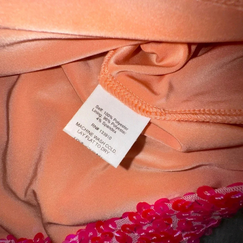 Show Me Your Mumu Sequin Mini On My Way Dress Small Hot Pink Strapless Hoco - Picture 7 of 16